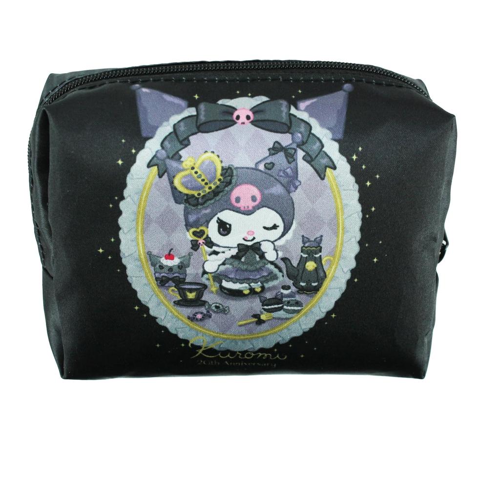 Yasuda Tsusho Sanrio Characters Kuromi 20th Anniversary Eco Bag with KU20th Satin Eco Bag H58 x Pouch, 6308, W45.5cm