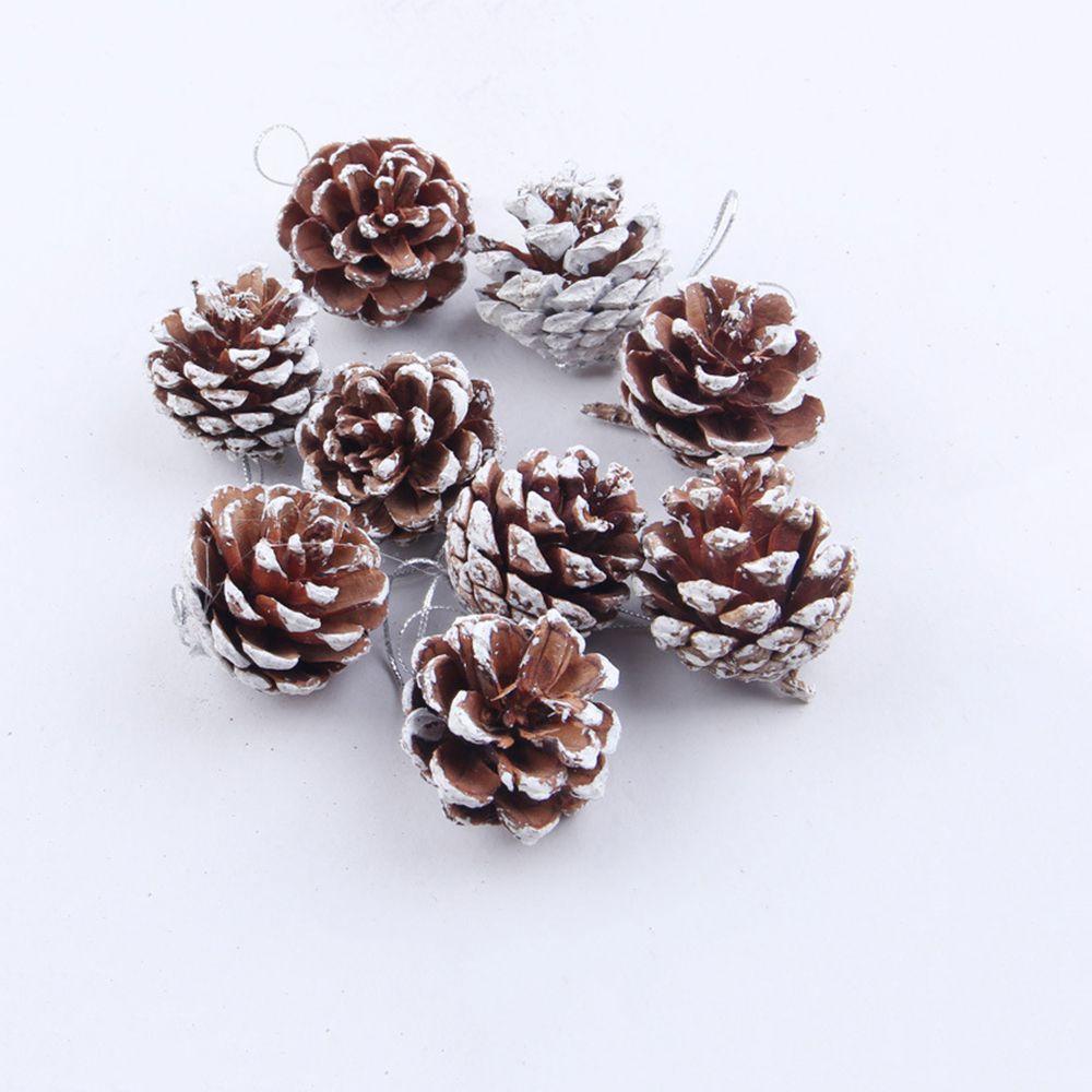 9Pcs/set Home Supplies Party Hanging Ball Christmas Tree Ornament Pinecone Pine Nuts