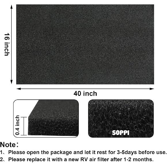 RV A/C Filters Replacement 40 X 16 X 0.4 Inch RV Air Conditioner Replacement Filter Can Cut To Fit Air Conditioner Filters For AC Filter Replace
