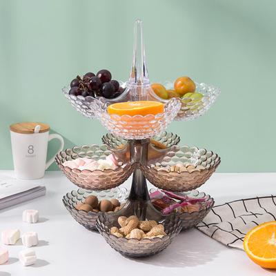 Съемная тарелка с фруктами, бытовая тарелка для закусок, посуда, поднос для десерта для гостиной