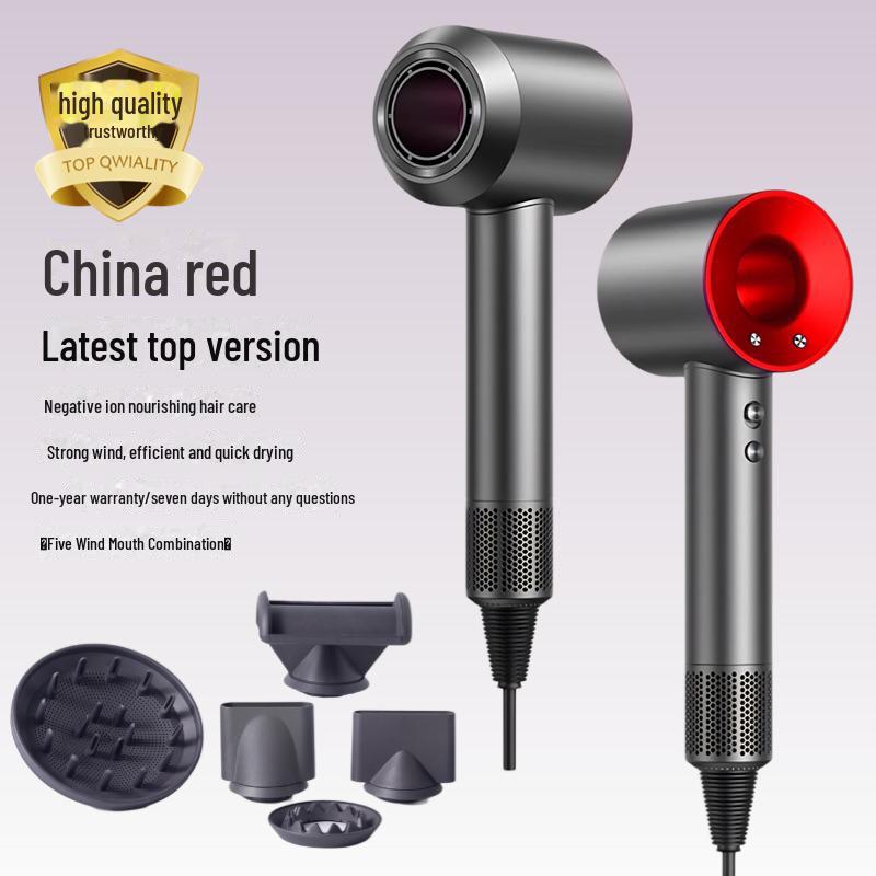 Бесшумный, безлистный высокоскоростной фен с отрицательными ионами — быстрая сушка и бережное отношение к волосам