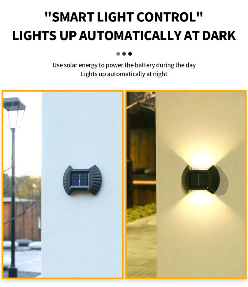 1/2/4/8 Pcs Solar Wall Light 2/8LED Waterproof Outdoor Garden Decoration Solar Light Wall Stair Aisle Wall Light Yard Luminous Wall Washer