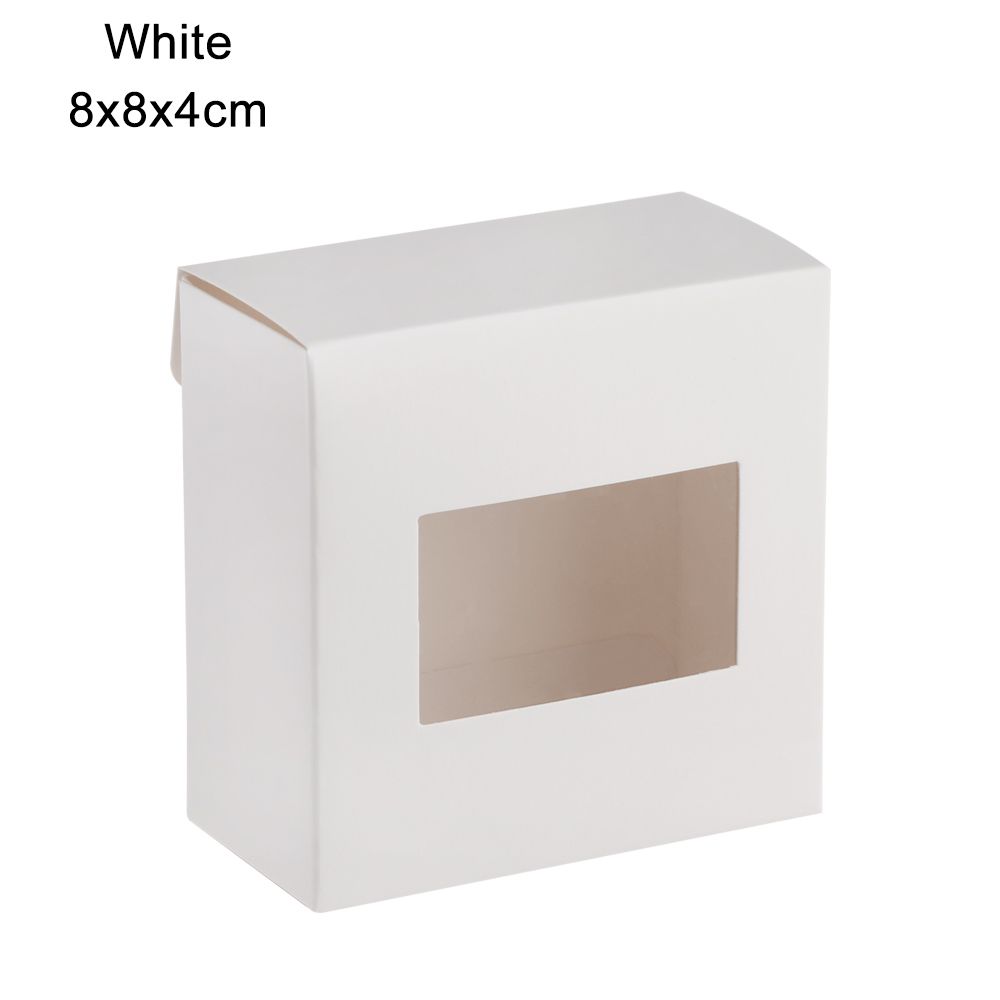 Праздничные принадлежности Подарочный футляр Упаковка для торта Бумажная подарочная коробка Прозрачное ПВХ-окно Мешок для упаковки конфет