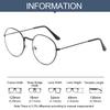 Fashion Vintage Round Eye Protection Ultra Light Frame Anti-Blue Light Eyeglasses Metal Glasses