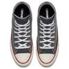 Converse Chuck Taylor All Star Stone Wash Unisex High Canvas Shoes Comfort Versatile Wear-resistant Gray Black 159537C