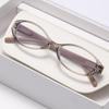 Classic Fashion Oval Small Frame Presbyopia Glasses Exquisite Sparkling Diamond Hd Blue Light Blocking Reading Glasses