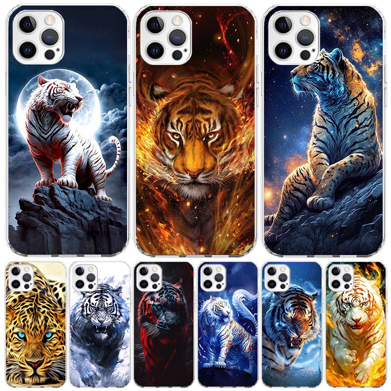 Ferocious Tiger Animal Case Phone Cover for Apple iphone 16 15 14 13 12 Mini 11 Pro Max 16E X XS XR 7 Plus 8 + SE 2020 Trend Fun