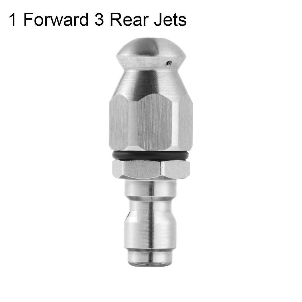 Подключите очиститель канализации из нержавеющей стали, насадка для мойки под давлением, резьба 1/4 дюйма, дноуглубительные работы