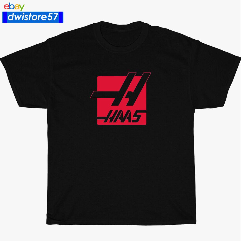 Темно-белая футболка унисекс с логотипом HAAS Automation Machine Logo