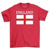 Big England Flag Football Logo T-Shirt Adults and Kids Euro 2024 Football Fan Tee