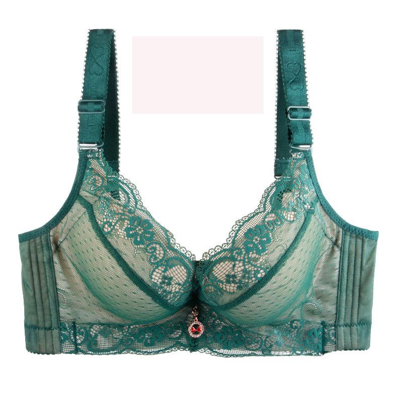 Сексуальный бюстгальтер большого размера для маленькой груди, собранный, утолщенный, с поддержкой верхней части, сексуальный бюстгальтер с четырьмя рядами, регулируемое нижнее белье для женщин 95A