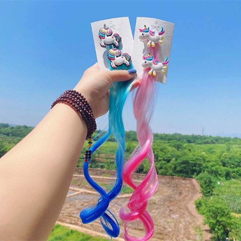 1 пара, милая заколка для девочек, детская заколка для волос, мультяшная веревка для волос, аксессуары, детский парик, веревка для волос, головной убор