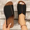 Мода 2024 Лето Удобные римские тапочки для женщин Открытый носок Средний каблук Повседневные сандалии Легкие Нескользящие Пляжные шлепанцы Большой размер