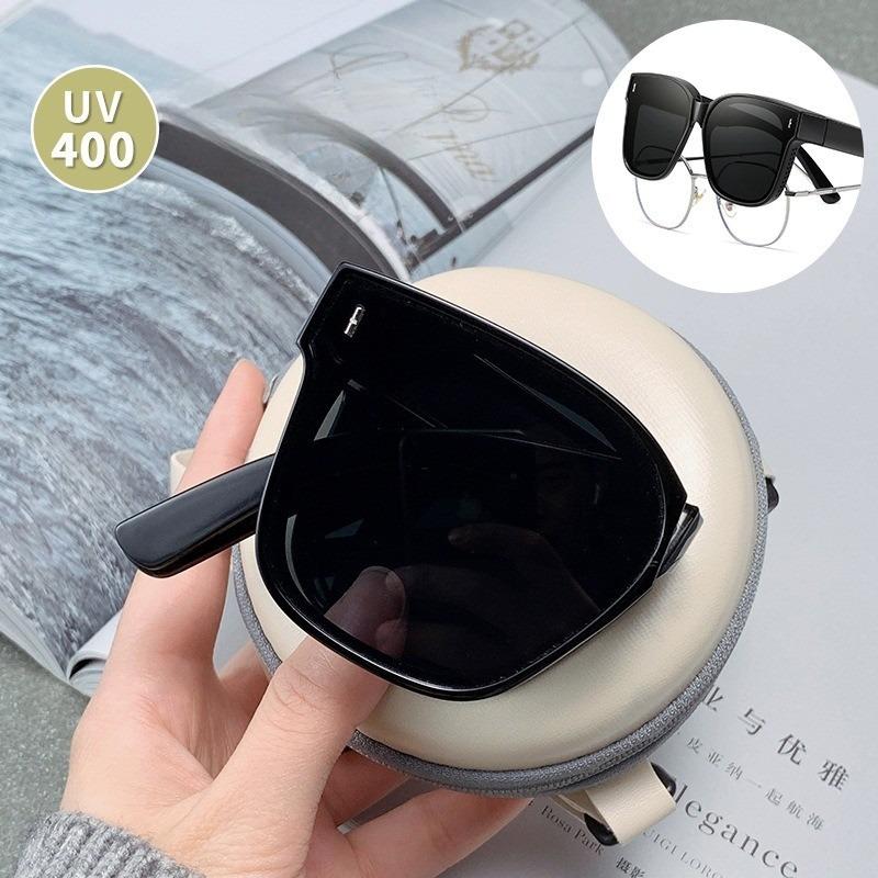 Солнцезащитные очки Складные Очки для близорукости Чехол TAC Солнцезащитные очки Складные Накладные очки для активного отдыха, путешествий, вождения