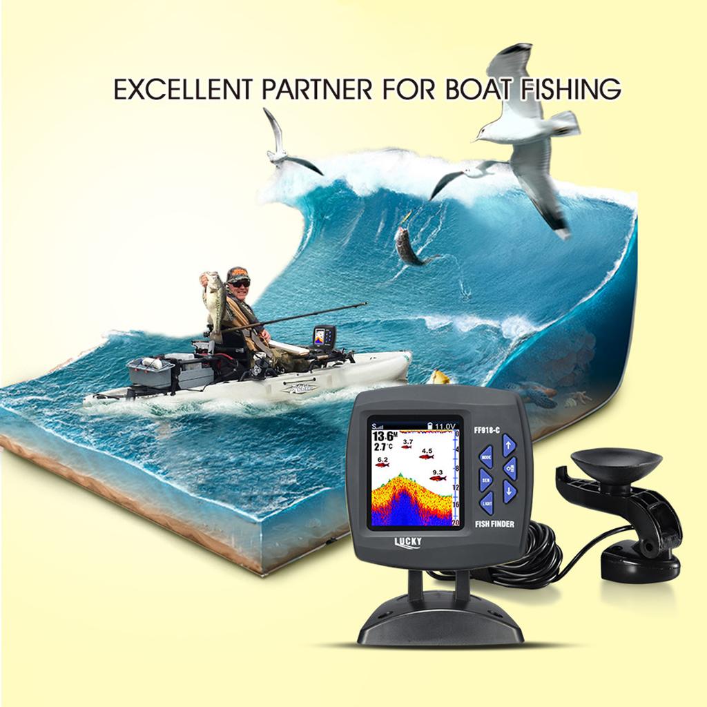 Fish Finder Wired Transducer Sensor Fishfinder 45 Degrees Underwater Fishing Camera Portable Fish Finder Waterproof