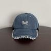 Bowknot Bowknot Baseball Hat Lace Denim Hat Versatile Bow Baseball Cap  Sports