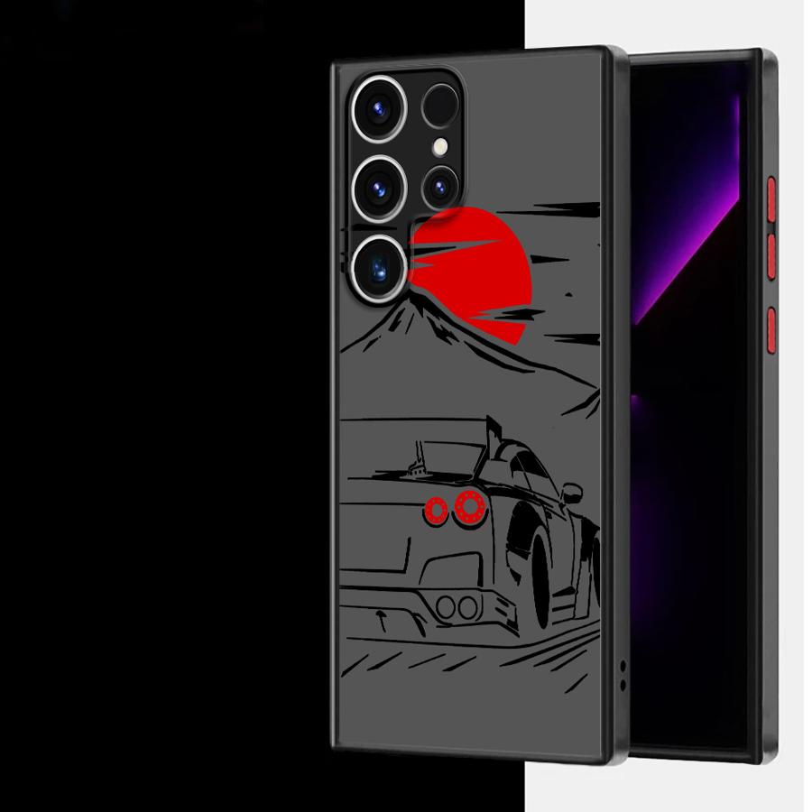 Мультяшный закат Автомобиль Чехол Задняя крышка телефона для Samsung Galaxy S20 FE S22 S21 S25 Ultra S26 S23 FE Note 20 Ultra 10+ S24 Plus