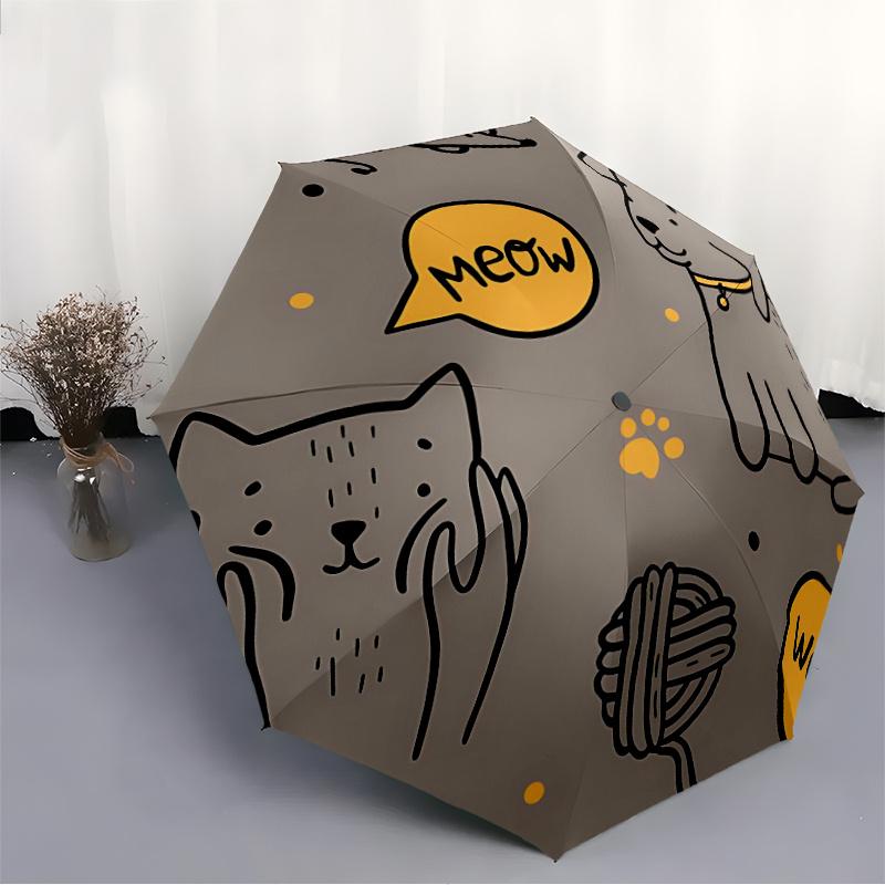 1pc Pets Animals Automatic Open/close Umbrella, 8-Rib sturdy structure, Portable Travel Umbrella, Parties, Everyday Useb005