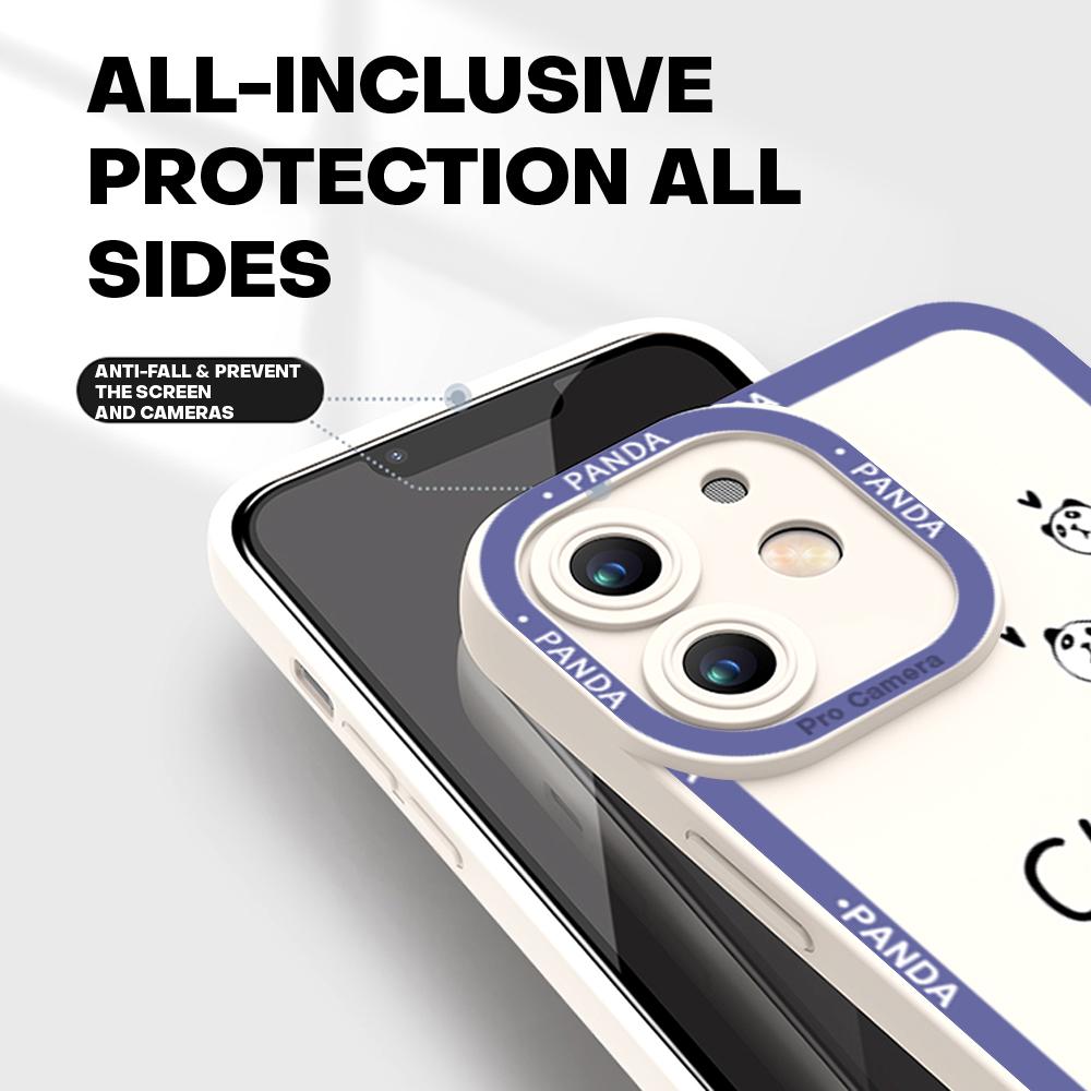 For iPhone 16 15 14 Pro Max Redmi Note 13 12 Pro Samsung S25 S24 Ultra A13 A14 A15 A16 Cartoon Lovely Panda Design Soft Silicone Phone Case