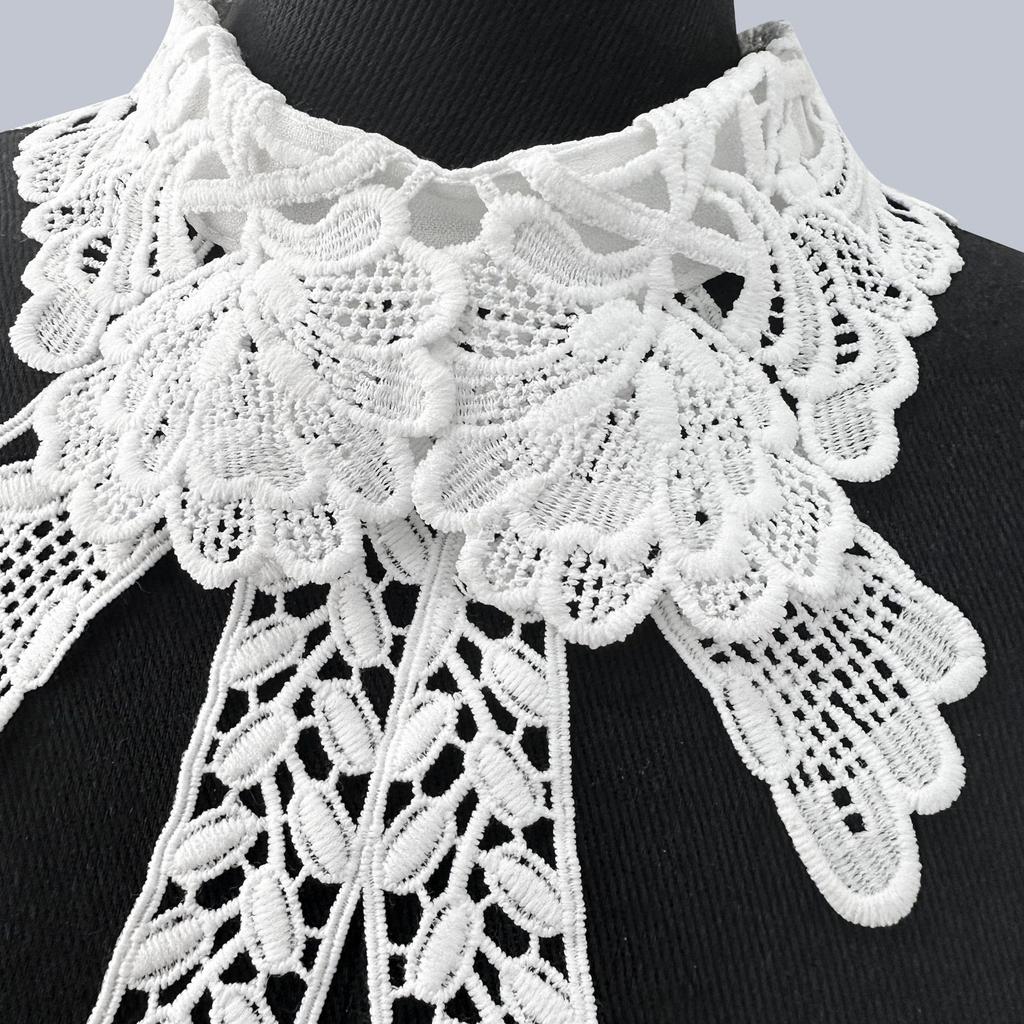 Bow Tie Lace Fake Shirt Collar Women'S Versatile Base Fashion Temperament Modified Beautiful Neck Lace Fake Collar