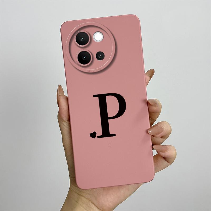 For Vivo V40 Lite Case 2024 Cute Letters Shockproof Capa Liquid Silicone Back Protector Phone Cover For Vivo V40 Lite 5G Bumper
