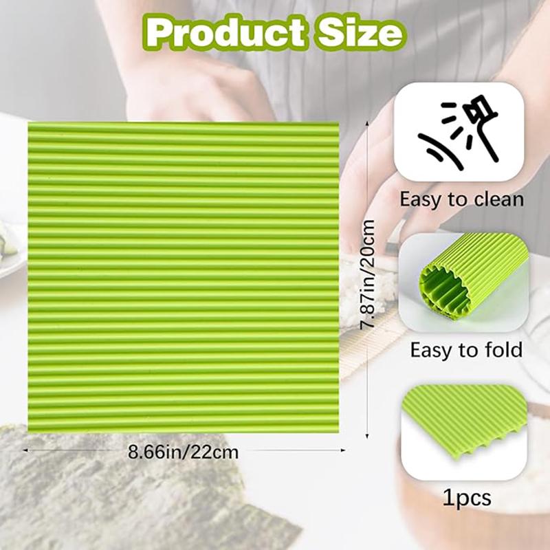Силиконовый рулонный материал для суши, легко моющийся, не образующий плесени, портативный, сделай сам, для дома, суши, ресторана, вечеринки, кухни, небольшой инструмент