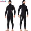 Гидрокостюм мужской 3MM с капюшоном утолщенный теплый зимний купальник цельный утепленный гидрокостюм для сноркелинга и серфинга