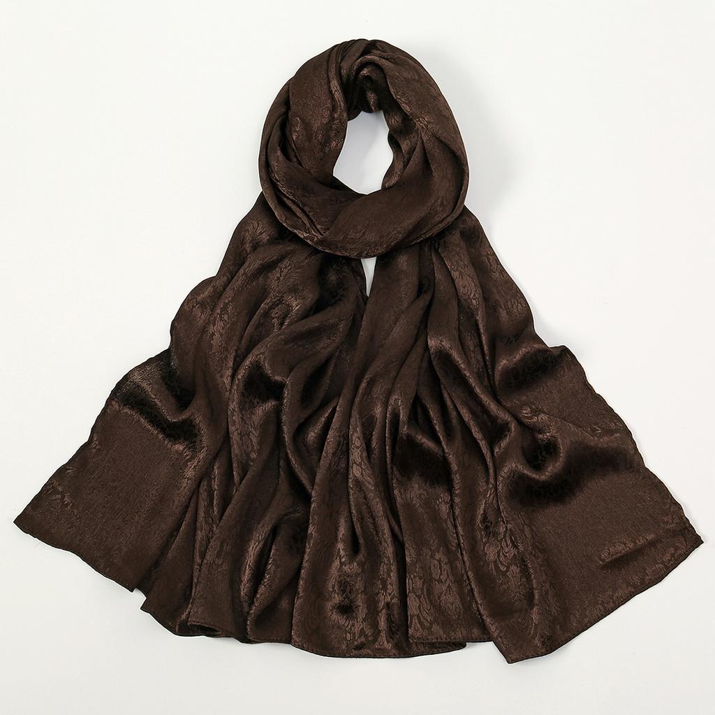 High Quality Floral Print Satin Hijab Scarf Muslim Hijab Plain Malaysia Scarf Satin Shawl Luxury Silk Satin Wrap Islam Turban