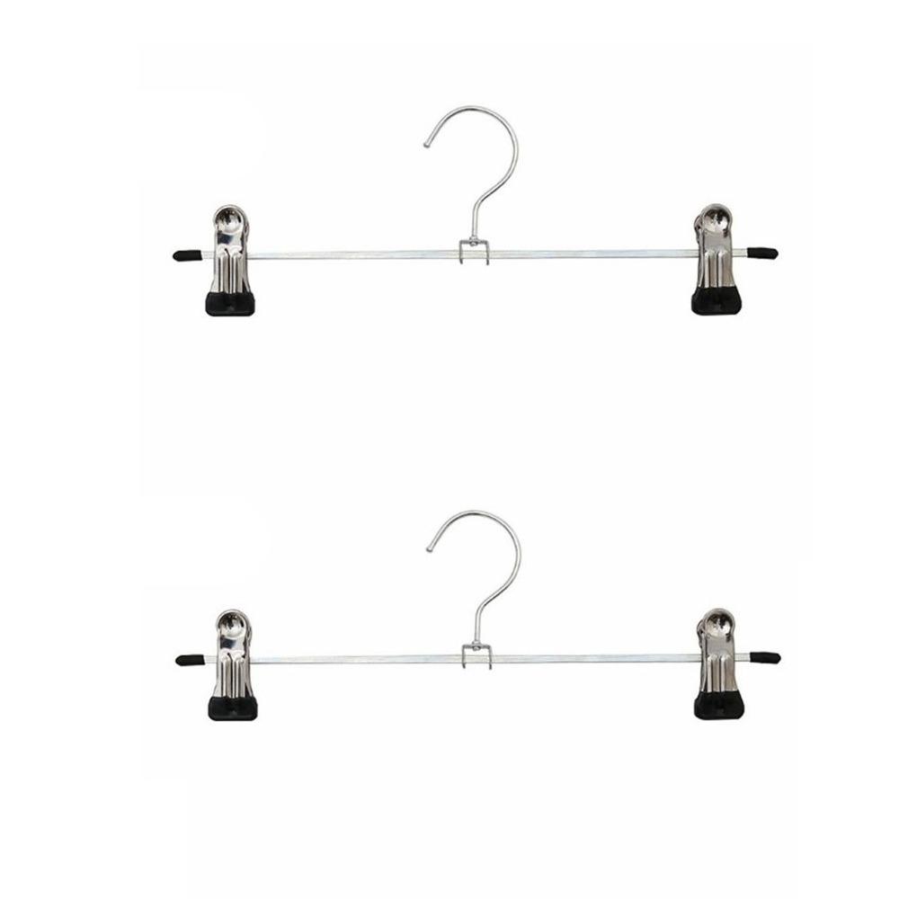 2pcs Space-Saving Pants Hangers Stainless Steel Underwear Hanger Portable Clothes Rack Dorm Use