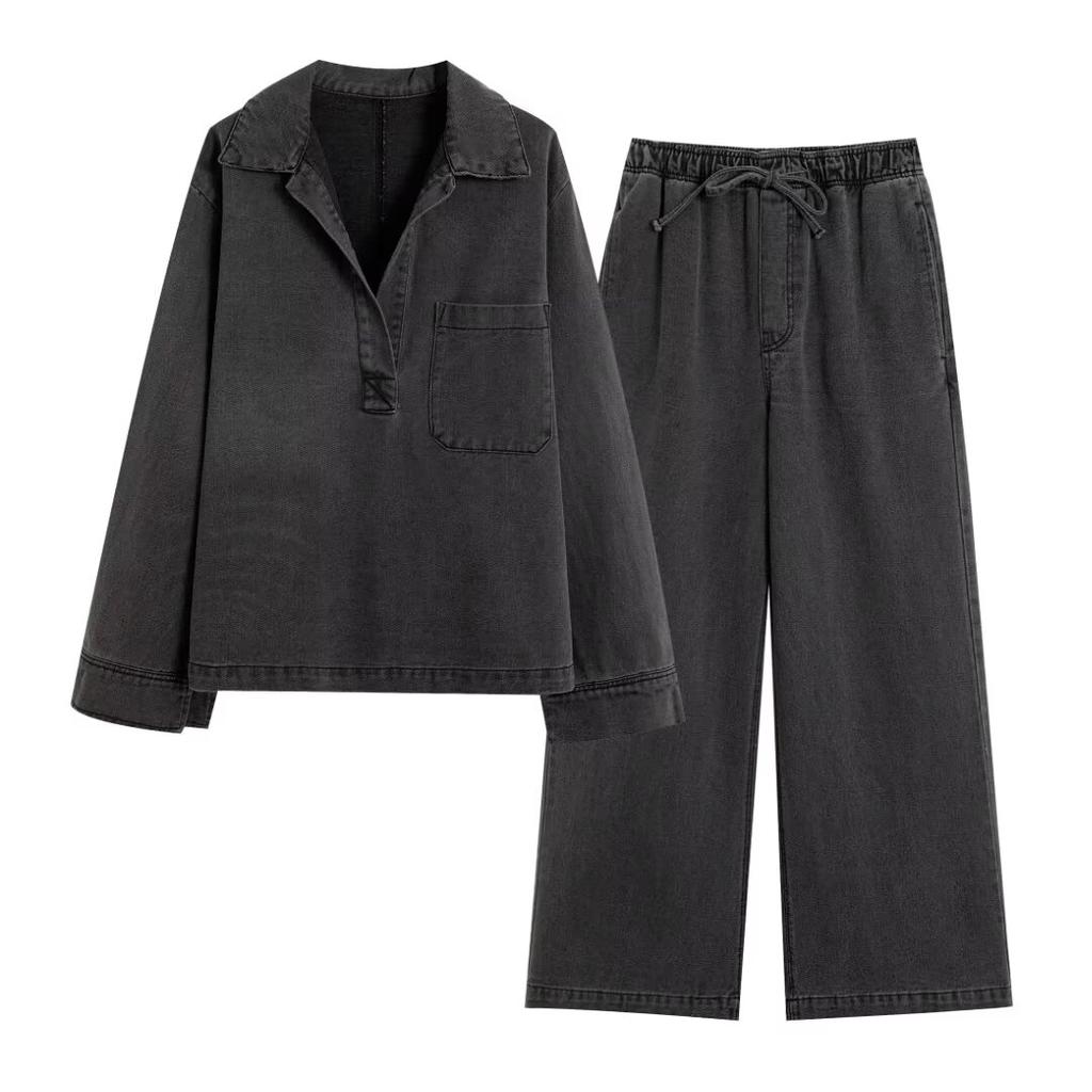 Demin Sets for Women 2 Pieces Groups of Pant Denim Jeans In Matching Sets Women's Fashion Suits Pants Sets