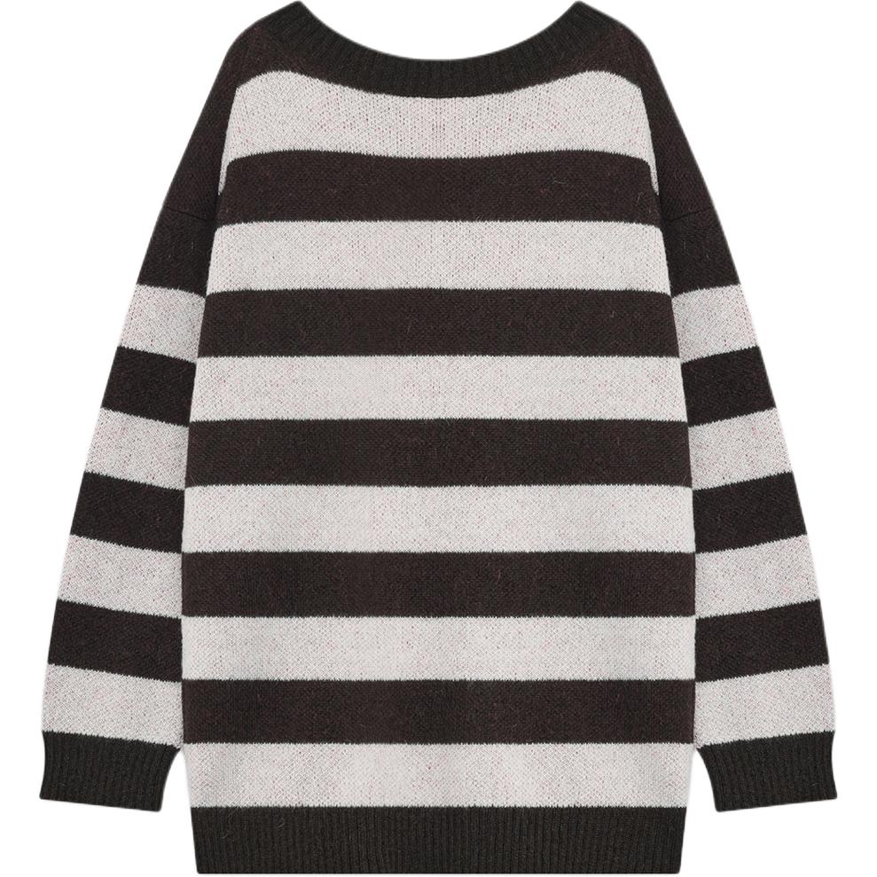 We11done FW25 Striped Casual Rock Heart Long Sleeve Pullover Sweater Unisex sweater WD-KO3-25-659-U-BR