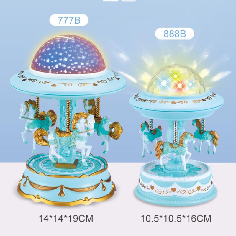 Творческая скандинавская музыкальная шкатулка-карусель со звездным проекционным светом, светящаяся музыкальная шкатулка для домашнего рабочего стола, декоративное искусство и ремесла, праздничный подарок