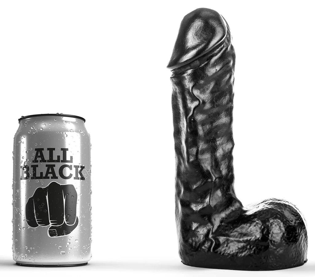 AB62 Colin All Black Dildo 15 X 5cm - All Black - Black Dildos