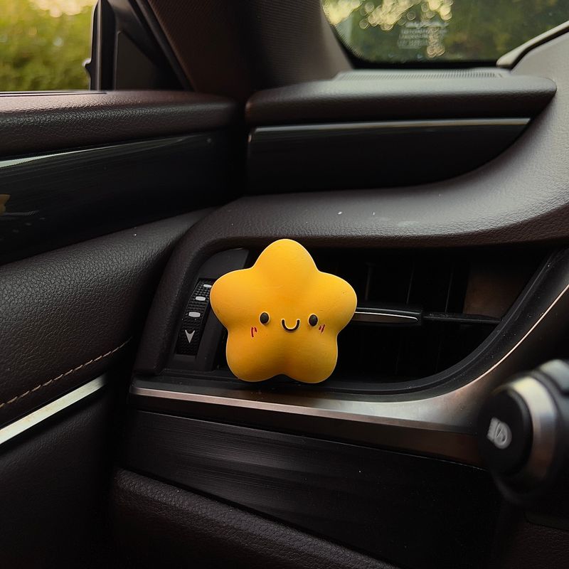A Lucky and Cute Star Heart-Shaped Car Air Freshener for Air Conditioning Vent Decoration, Car Perfume Diffuser Stone