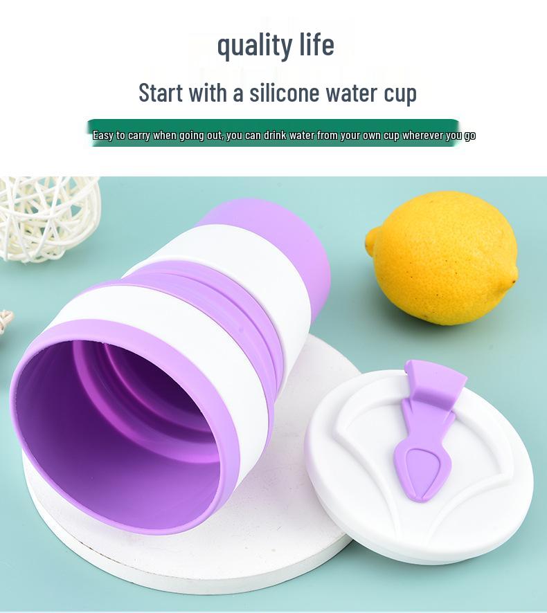 Складной силиконовый дорожный стакан - Портативный, Складной, Высококачественный уличный дизайн