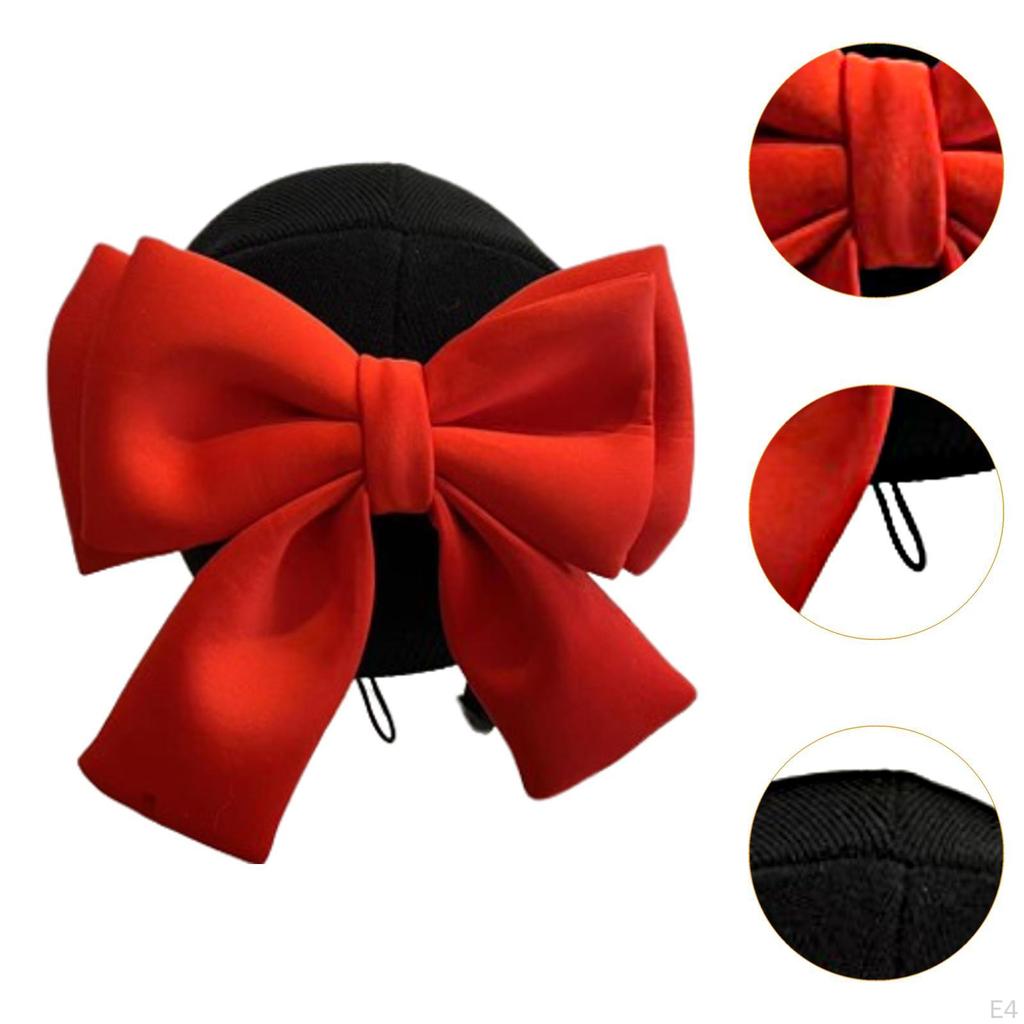 Чехол для лыжного шлема, подходит всем, шапка, милый бант, вязаная шапочка для катания на коньках, велоспорта, сноуборда, забавная