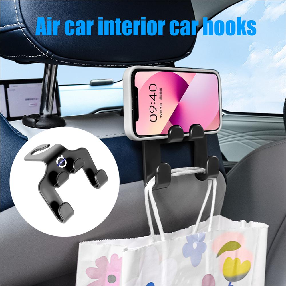 Car Seat Headrest Hook Hanger Storage Organizer Universal for Volvo V50 S80 XC60 V90 XC90 S60 C40 RDESIGN V70 V60 S80 S40 T6 C30