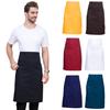 Водонепроницаемый полуфартук с регулируемыми лямками и карманом, полиэстеровый кухонный фартук, устойчивый к пятнам, рабочая одежда для кухни и готовки