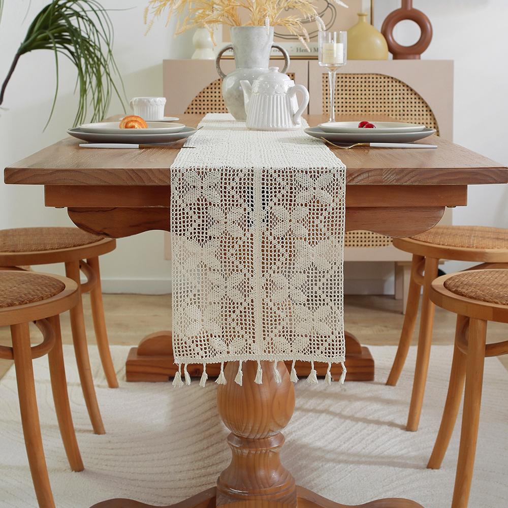 Настольный флаг страны, полый, ретро, хлопковая нить, вязание крючком, настольный флаг, кружевная скатерть, серия Sen, крышка для ТВ-тумбы, журнального столика