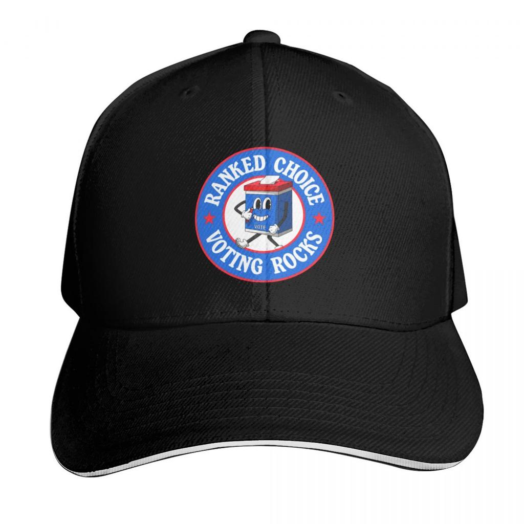 Ranked Choice Voting Rocks Vote Baseball Cap Ball Cap Funny hats Fishing cap custom Hat Girl Unisexs