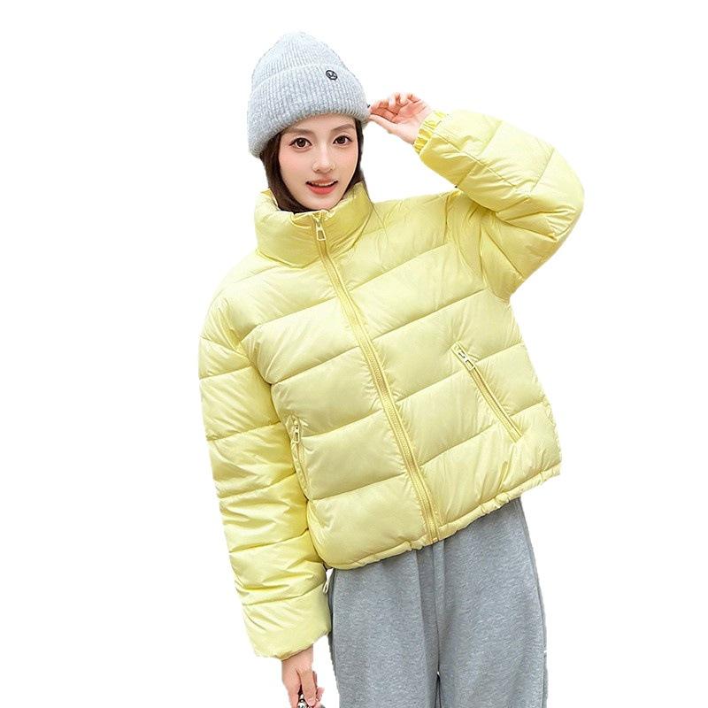 Autumn and winter women's short stand-up collar cotton clothes, light and thickened bread clothes, multi-color optional for physical goods