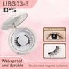 1 Set Magnetic False Eyelashes with Lash Applicator Clip Reusable Natural Wispy Double Sided Magnetic Fake Lashes with Clamp Women Eye Makeup Tools