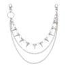 Hiphop Punk Metal Chain Belt with Silver Studs Adjustable Length Chain Belt for Fashionable Adults