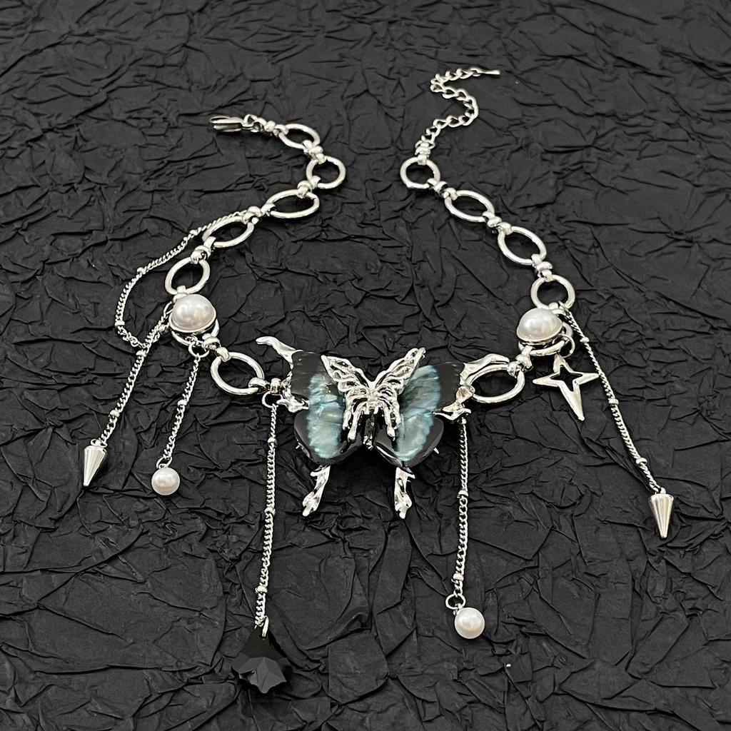 Ожерелье на ключицу «Фиолетовая бабочка» — Элегантный женский чокер с роскошным дизайном, издание 2025 года