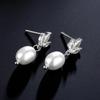 RAKOL Korean-Style Zircon Pearl Earrings: Elegant and Versatile Bridal Banquet Jewelry for Women