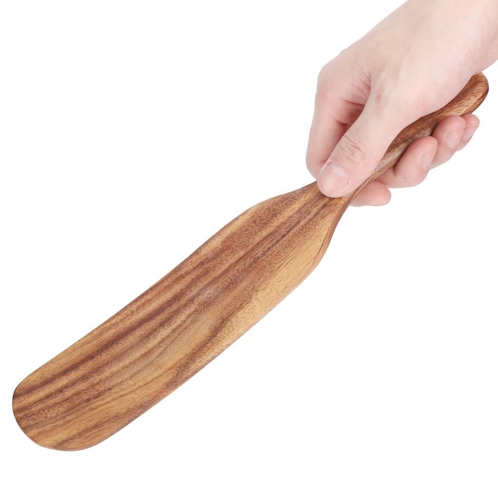 Teak Spatula Flat Shape FoodGrade Wooden Cooking Spatula for Home Kitchen Cooking(25.5x6cm )