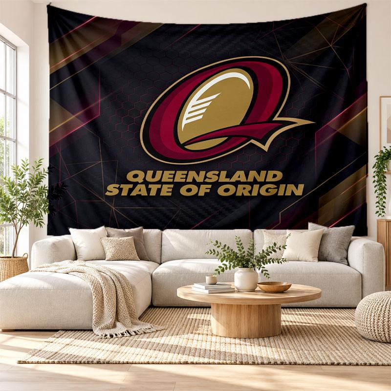 Queensland Maroons Wall Tapestry, Soft Fabric Wall Hanging, Decorative Backdrop For Bedroom Home Wall Art