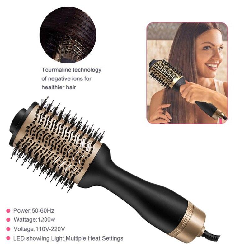 Профессиональный одношаговый фен, щетка и увеличитель объема, выпрямитель, бигуди, расческа, ионный инструмент, электрическая щетка с горячим воздухом
