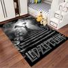 "Angel on Staircase with Led Zeppelin Logo Rug - Non-slip rug suitable for living room and bedroom sofas"