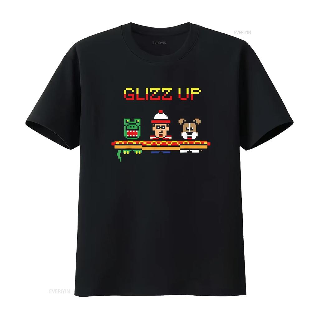Glizz Up Funny Hot Dog Cute Vintage Retro For T Shirt vintage Washed Soft Unisex Top For Everyday Wear homme graphic fashion